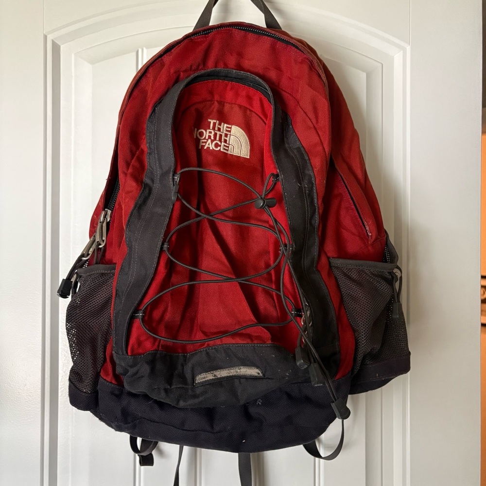 The North Face Men's Backpack in Red and Black